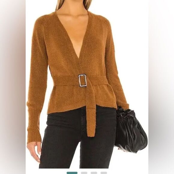 L’Academie Mara Cardigan in Tan - Picture 1 of 4